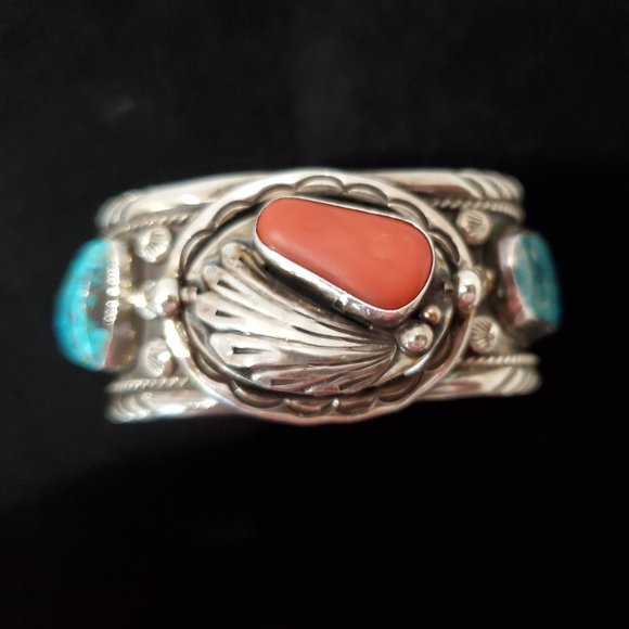 Other - Native American Navajo Turquoise Coral Sterling